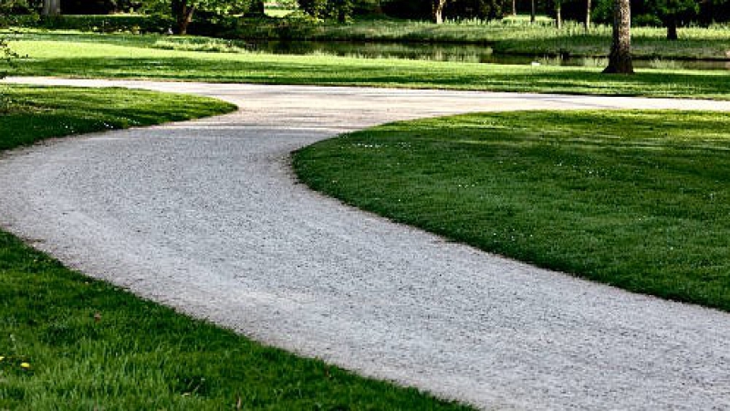 Path in Park Leading to Crossroads Path in Park Leading to Crossroads